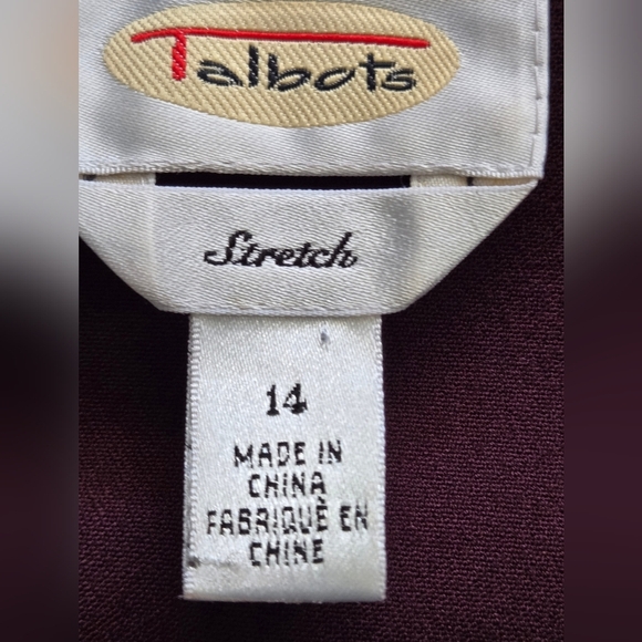Talbots Women's Size 14 Burgundy Jacket/shirt - Picture 5 of 10